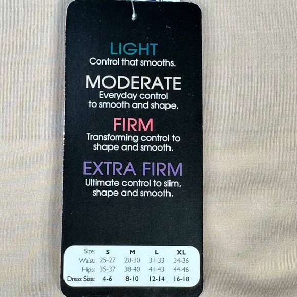 TC Total Control Size XL Shapewear Thong High-Waist Moderate Control Beige New - Picture 4 of 10